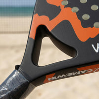 Carbon Fiber Beach Racket Ergonomic Grip Professional Sand Court Paddle Sport Paddle High Spring Responsive Tennis Paddle for Adults, Competition