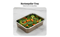 Tiramisu Form Pan Versatile Stainless Steel Food Pan Extra Thick Rectangular Stainless Steel Tray for Culinary Professionals, Caterers, Bakery