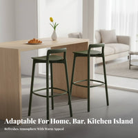 Counter Chair with Backrest Nordic design Bar Stool Stable Base Built-in Footrest for Kitchen Island