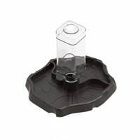 2-in-1 Design Turtle Food and Water Dish Easy to Clean Weighted Pet Waterer Bowl Stable Base Rock-Look Feeding Station Shallow Rim for Reptiles, Turtles, Lizards, Vivarium