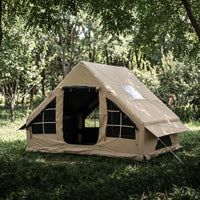 Easy Setup Inflatable Camping Tent with Awning Spacious Inflatable Tent Sturdy Portable for Backyard