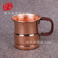 纯铜杯子手工铜水杯加厚紫铜 黄铜杯啤酒铜杯个性铜杯日式铜杯