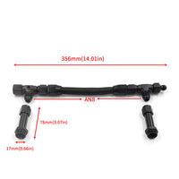 Black Braided AN8 Dual Feed Fuel Line Kit Dual Side Fuel Rail 4150