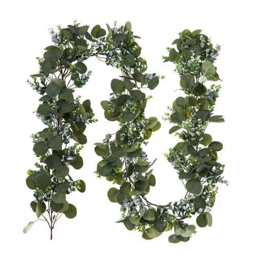 Boxwood Eucalyptus Garland Dense Artificial Greenery Garland Flexible Artificial Eucalyptus Vine