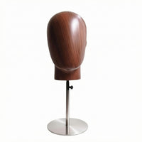 Head-Shaped Display Stand Adjustable Height Hat Display Head Polished Sculpted