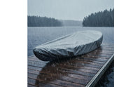 Sunproof Waterproof Kayak Cover All Weather Protection Gray Kayak Cover Dustproof Shielded Tarp Heavy Duty for Dockside, Transport