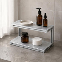 Two-Tier Display Rack Rectangular Desktop Display Rack Sturdy