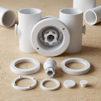 Embedded Install Pool Massage Nozzle Water Air Connection Spa Massage Nozzle Round Outlet White Plastic