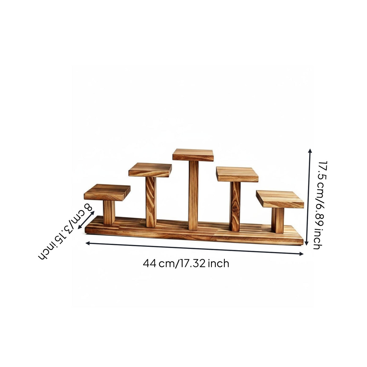 Tabletop Display Rack Staircase-Design Stair-Step Display Stand Space-Saving