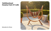 Comfortable Freestanding Swing Chair Thickened Cushion Patio Furniture Long-Lasting Construction Swing Seat Heavy-Duty Frame for Children, Homeowners, Garden, Outdoor, Balcony, Poolside