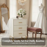 Makeup Vanity with Lights Large Storage Capacity Professional Makeup Desk Wear-resistant Tabletop Vanity Table with Lighted Mirror Sturdy Frame Suitable for Teenagers Home Salon Dressing Room Beauty Studio