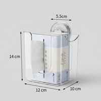 Toilet Roll and Wet Wipes Dispenser for Bathroom, Wall Mount Toilet Wipes Tissue Box with Suction Cup, Vertical or Horizontal Paper Holder