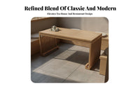 Linen Textile Upholstery Teahouse Table and Chair Combination Rounded Corners Chinese Design Wooden Booth Set Ergonomic Design Modern Solid Wood Lounge Furniture for Restaurant Owners, Hotel Managers, Interior Designers, Homestay, Reception Area