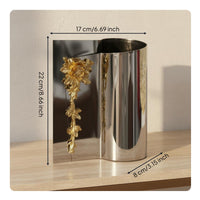 Stainless Steel Vase Nordic Design Modern Flower Holder Elegant for Tabletop