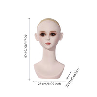 Mannequin Head Bust Mesh Cap Hairpiece Display Head Matte Finish