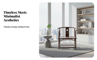 Walnut Round Chair, Sturdy Wood, Comfortable Backrest
