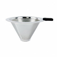Coffee Brewing Mesh Stainless Steel Strainer Double Layer Paperless Dripper Reusable Coffee Filter with Silicone Handle Suitable for Office Kitchen