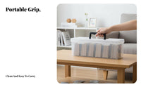 Compartmental Card Container particleproof Multi-Compartment Storage Box Clear View