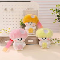 Cute Mushroom Plush Toy Charm - Colorful Mushroom Doll for Bags and Keychains