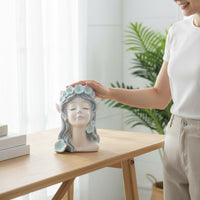 Flower Fairy Vase European Design Fairy Head Vase Creative Design for Entryway