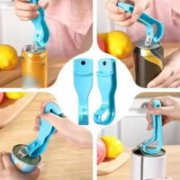 Tab-Lifter Can Opener Protects Nails Two-Pronged-Hook Can Opener Reduces Spills