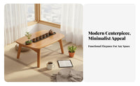 Foldable Tatami Table No Assembly Required Japanesedesign Floor Table for Adults