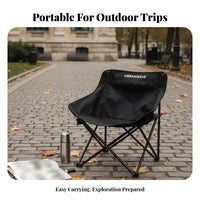 Foldable Folding Moon Chair Lightweight Backpacking Chair Compact Portable Seat Quick Setup for Art Students, Backpackers, Fishing, Outdoors, Picnics, Hiking