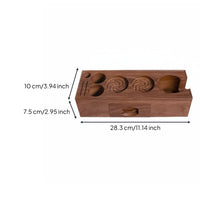 Portafilter Stand ABS Tamper Station Walnut Wood Look for Home Cafe