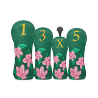 4 Pieces Tag Closure Golf Club Head Cover Set Sports Accessory for Golfers