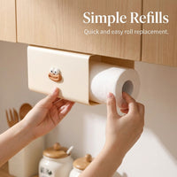 Paper Dispenser and Wall Mount Holder for Bathroom Tissue, Rectangular Washroom or Countertop Storage, Towel for Kitchen