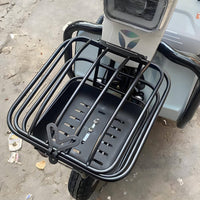 Electric Tricycle Front Basket Heavy Duty Vehicle Accessory Easy Installation