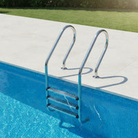 Pool Steps with Handrails Easy to Install Stainless Steel Pool Ladder Anti-Slip for in-Ground Pools
