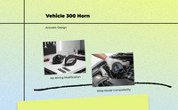 Waterproof Electric Car Horn, High & Low Tone, Universal 12V