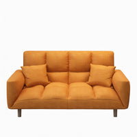Two-Person Folding Sleeper Sofa Space-Saving Convertible Folding Sofa Bed Firm Foam Adjustable Sleeper Loveseat for Small Apartment Dwellers