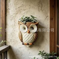Owl Flower Pot Wall Hanging Garden Decoration