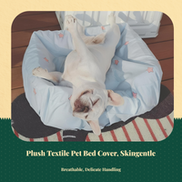 Washable zippered pet bed cover, custom sizes