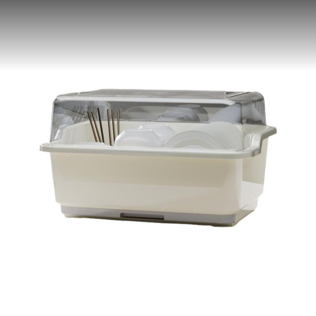 Multi-Functional Kitchen Dish Rack with Lid and Drawer Drain
