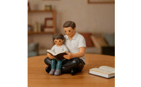 Decorative Family Figurine Glossy Cartoon Ornament Painted Resin Statue Detailed for Families, Shelf, Desk, Bedside Table