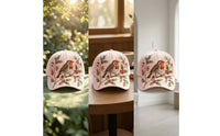 Baseball Cap Floral Baseball Hat Sun Shading Cap with Curved Brim for Adults, Everyday Wear, Outdoor Walks
