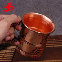 纯铜杯子手工铜水杯加厚紫铜 黄铜杯啤酒铜杯个性铜杯日式铜杯