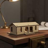 1/72 Scale Supply Station Model Handmade Gift DIY Wooden Station House Kit