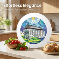 Artistic Bone China Plate, Pastoral Style 8-inch