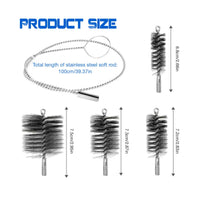5 Pieces Wire Pipe Brush Kit Sturdy Chimney Pipe Brush Set Stainless Steel Bristles