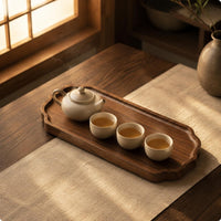 wooden Tea Serving Board Wooden Tea Serving Board Handcrafted Look Tableware