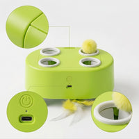 Sleek Interactive Cat Toy Automatic Electric Cat Toy Long-Lasting Lightweight for Cats
