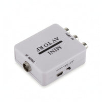 Plug-and-Play Audio-Video to RF Converter Compatible Audio-Video to RF Modulator Simple Setup Converter Box Stable for TV Hookup