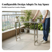 Single Tier Pedestal Stand Anti-Rust Flower Pot Holder Heightened Design Stable Base for Plant Lovers, Porch