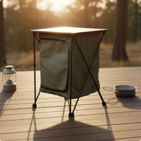 Aluminum Camping Table Multifunctional Folding Camp Cabinet Quick Setup
