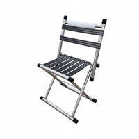 Collapsible Travel Seat Foldable Design Cross-Frame Webbed Stool Heavy-Duty