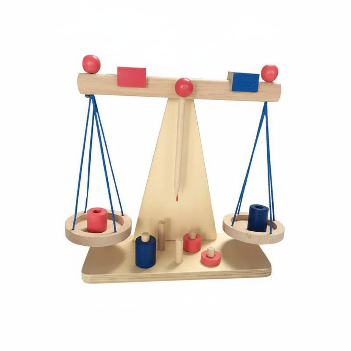 Early Education Wooden Balance Scale Educational Wooden Weighing Toy STEM Learning Balance Game Set Child-Centered for Preschoolers, Kids, Kindergarten, Classroom